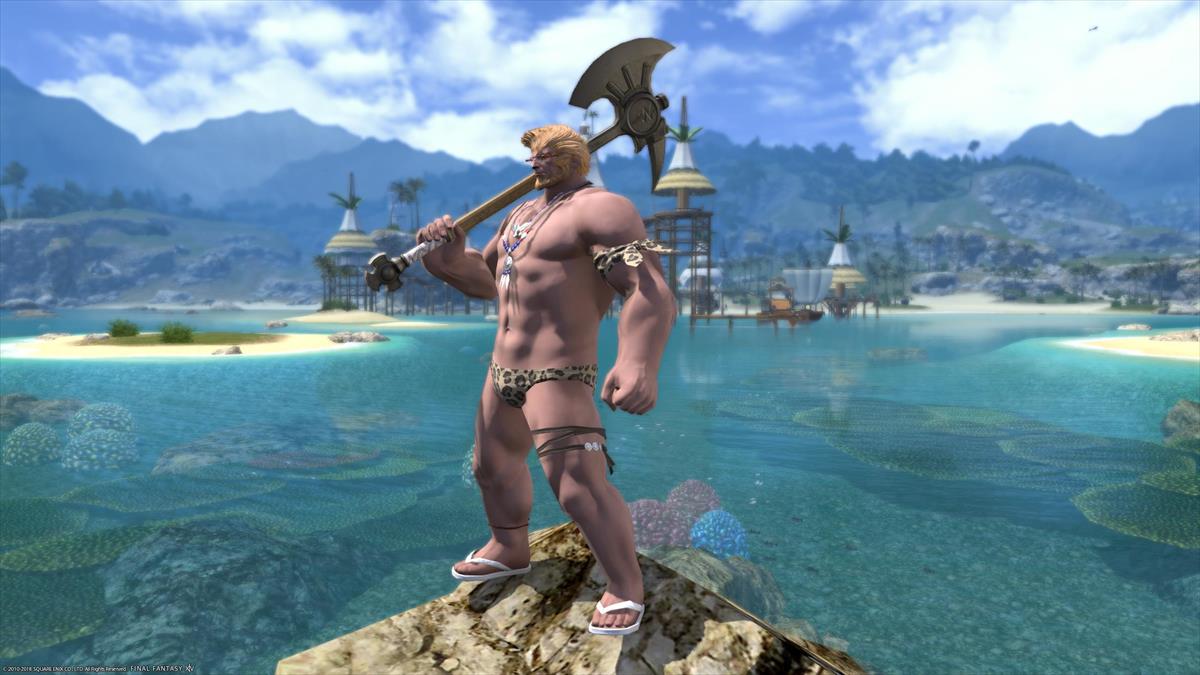 FF14ルガディンの水着姿